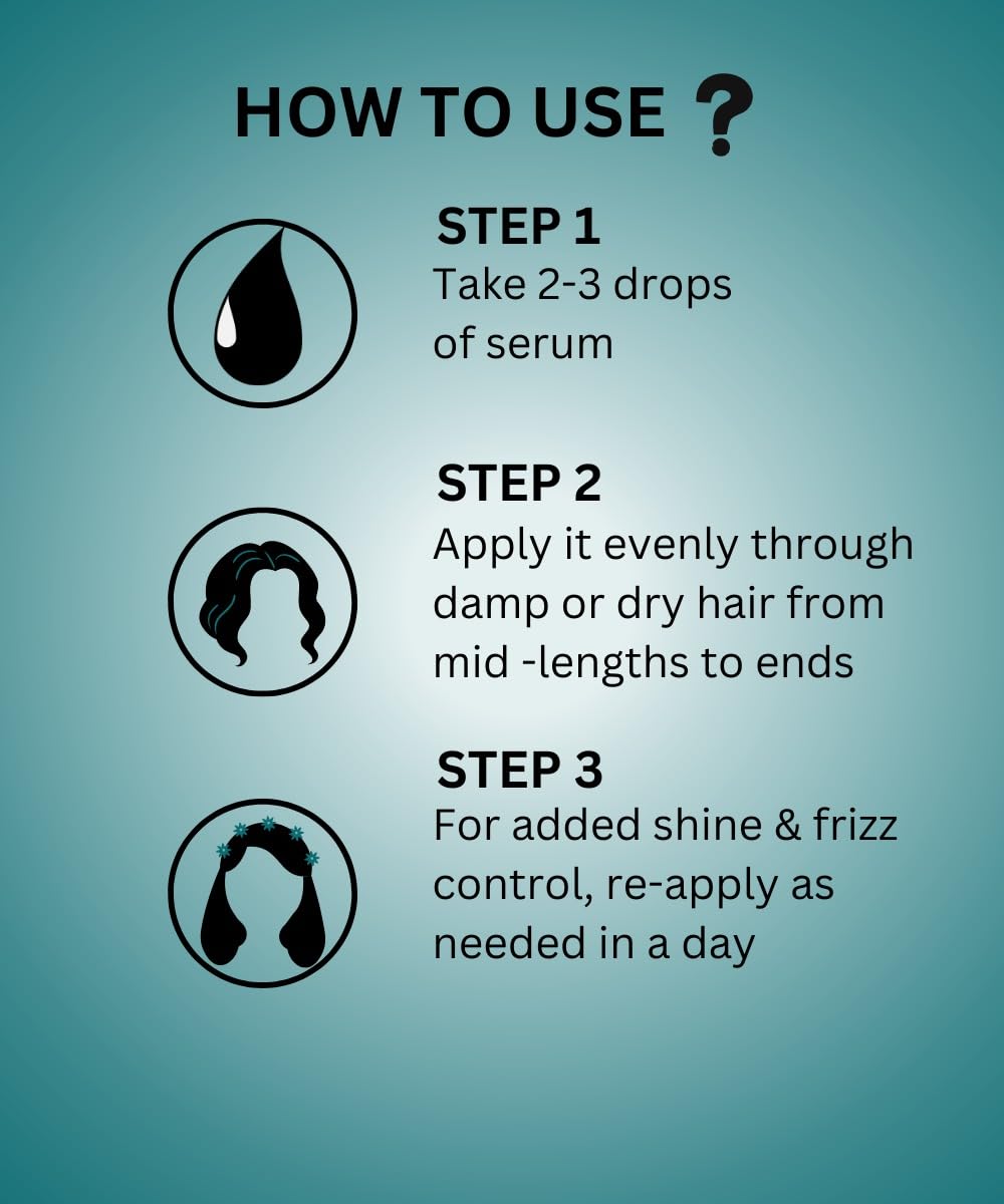 GLAMCOS Hair Serum for Women & Men - Frizz Control, Smooth & Shiny Hair Treatment with Argan Oil & Vitamin E - 100ml - Perfect for Daily Styling, Heat Protection & Damaged Hair Repair
