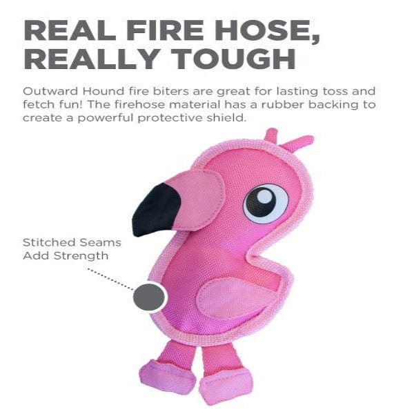 Outward Hound Fire Biterz Durable Chew Toy for Dogs - Tough Interactive Play for Aggressive Chewers, Best for Large & Medium Breeds - Perfect for Indoor & Outdoor Fetch Games, Training Rewards, and Teething Puppies