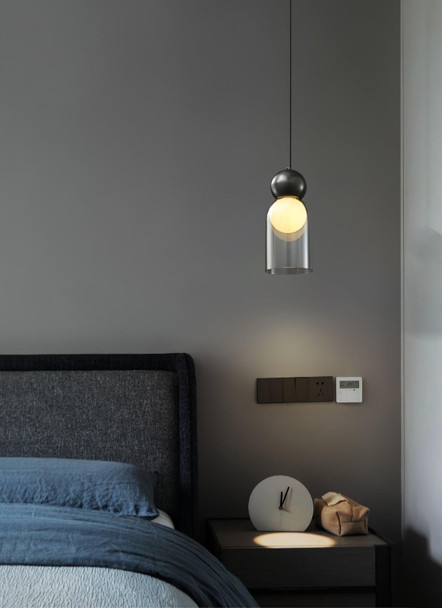 Vintage Brass Pendant Light - Industrial Style Hanging Ceiling Lamp for Kitchen Island, Dining Room & Bedroom Lighting