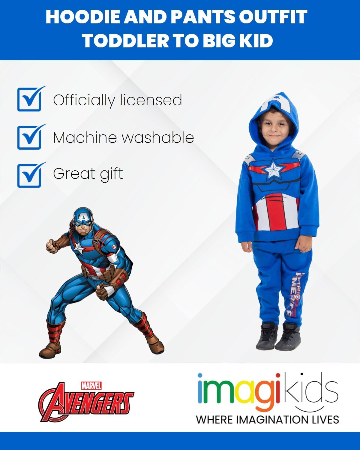 Marvel Spider-Man Avengers Fleece Cosplay Pullover Hoodie & Jogger Pants Outfit Set for Kids (2T-20) - Superhero Costume for Halloween, Cosplay & Birthday Parties