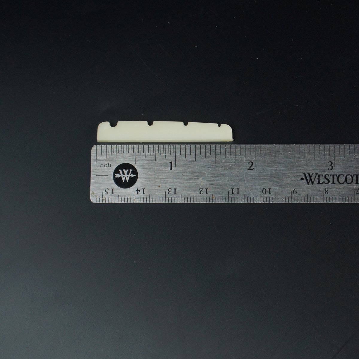 43mm Ivory Slotted Nut for 4-String Bass Guitar - Flat Bottom Hollow Design for Enhanced Tone & Sustain | Perfect for Jazz, Rock & Studio Recording