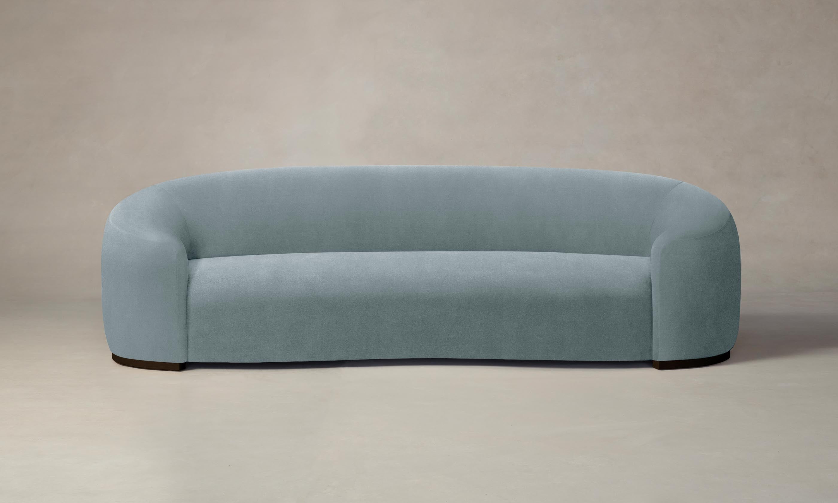 Luxury Chelsea Sofa - Performance Velvet Sky Blue Upholstery | Modern Living Room Furniture for Small Spaces & Apartments | Perfect for Relaxing & Entertaining Guests