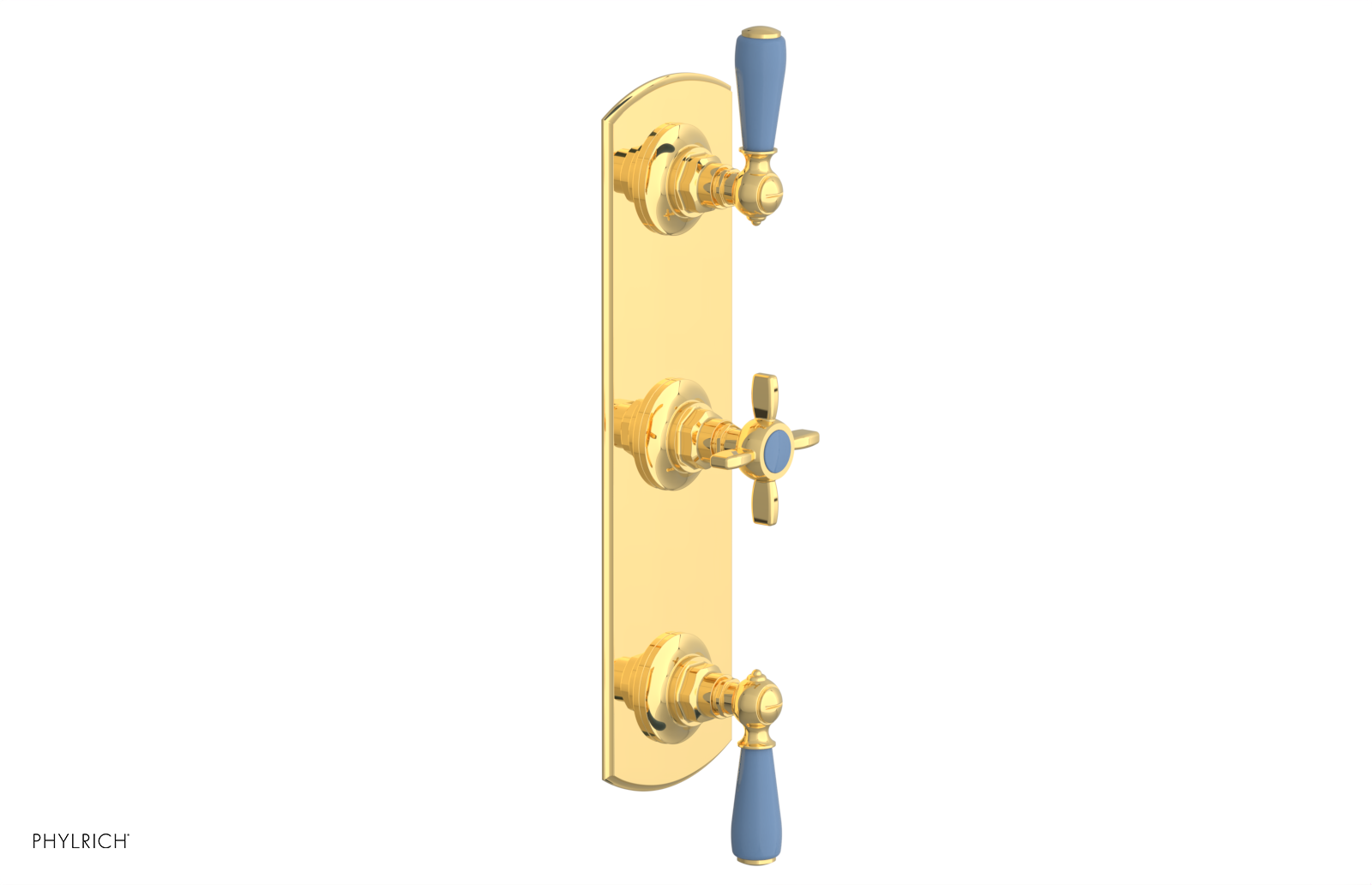 Jamestown Thermostatic Shower Valve with Dual Volume Control & Light Blue Accents - 4740 Series | Perfect for Modern Bathroom Renovations & Spa-Like Shower Experiences