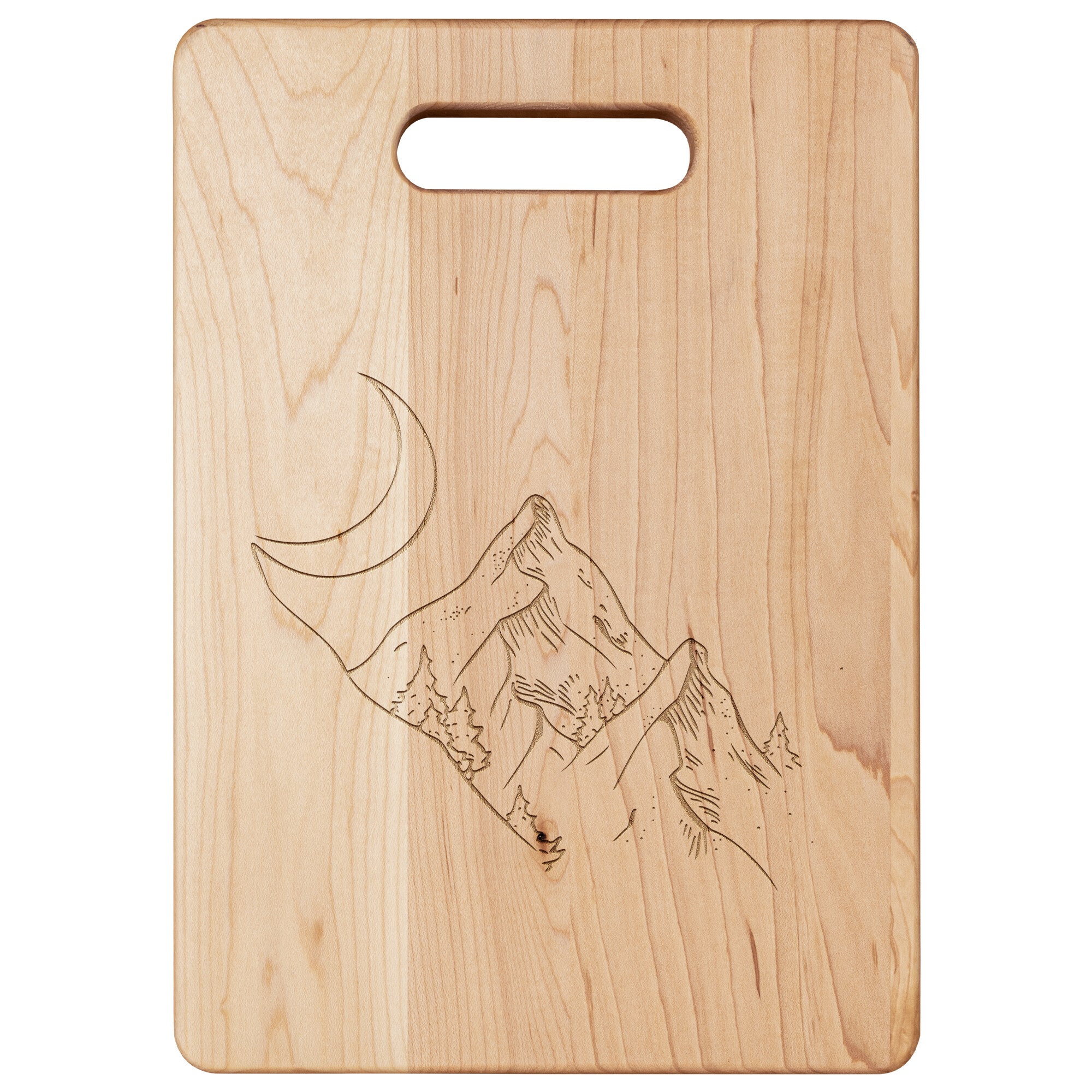Premium Maple Wood Cutting Board - Durable Kitchen Chopping Board with Juice Groove - Perfect for Serving Cheese, Charcuterie & Bread - Ideal for Home, Cabin & Lodge Decor