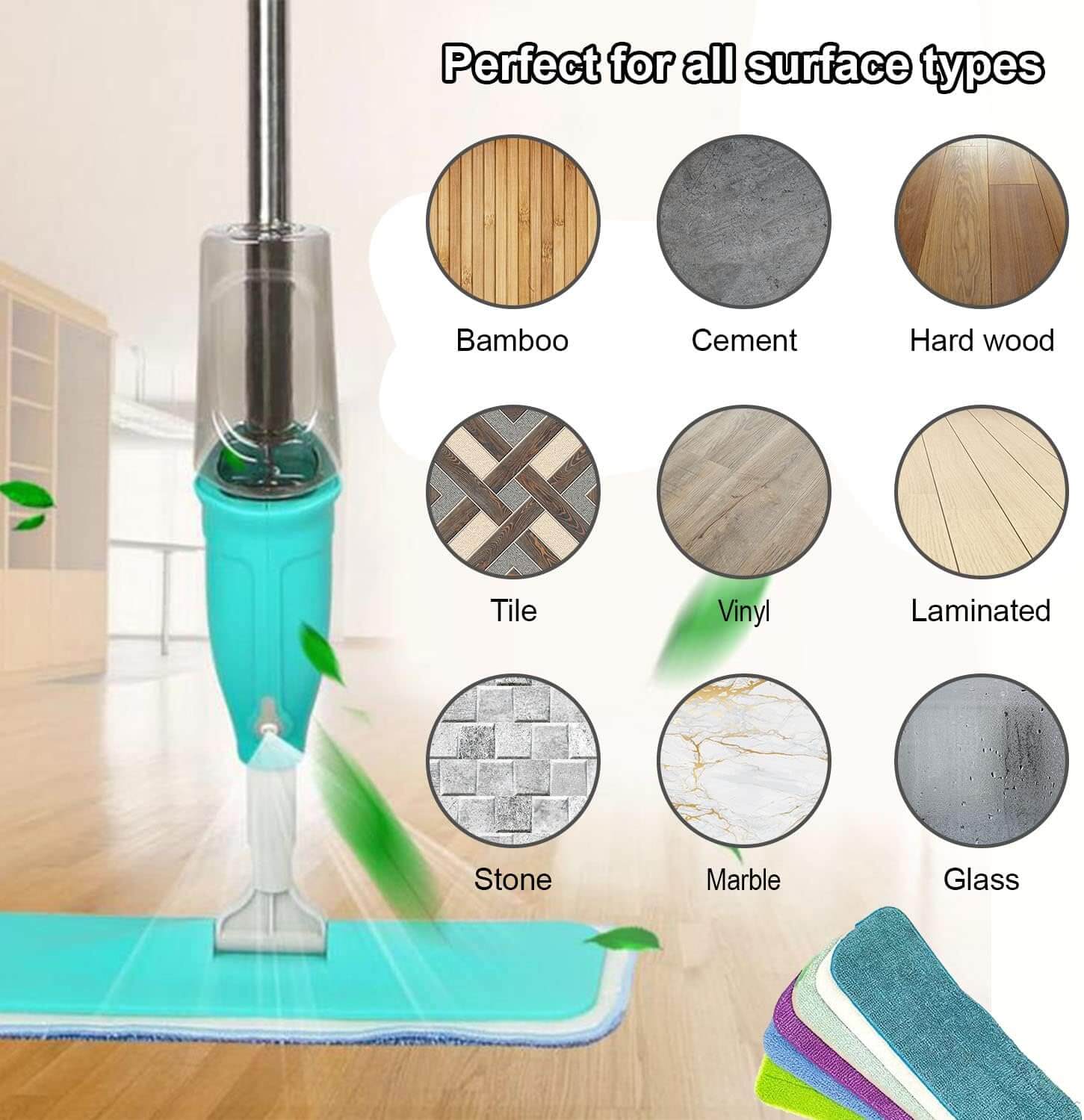 Premium Microfiber Mop Replacement Heads - 2 Pack | Super Absorbent & Washable | Perfect for Hardwood Floors, Tile & Laminate Cleaning | Compatible with Most Standard Mops