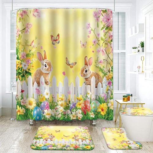 Fh Curtain Set- Yellow Easter