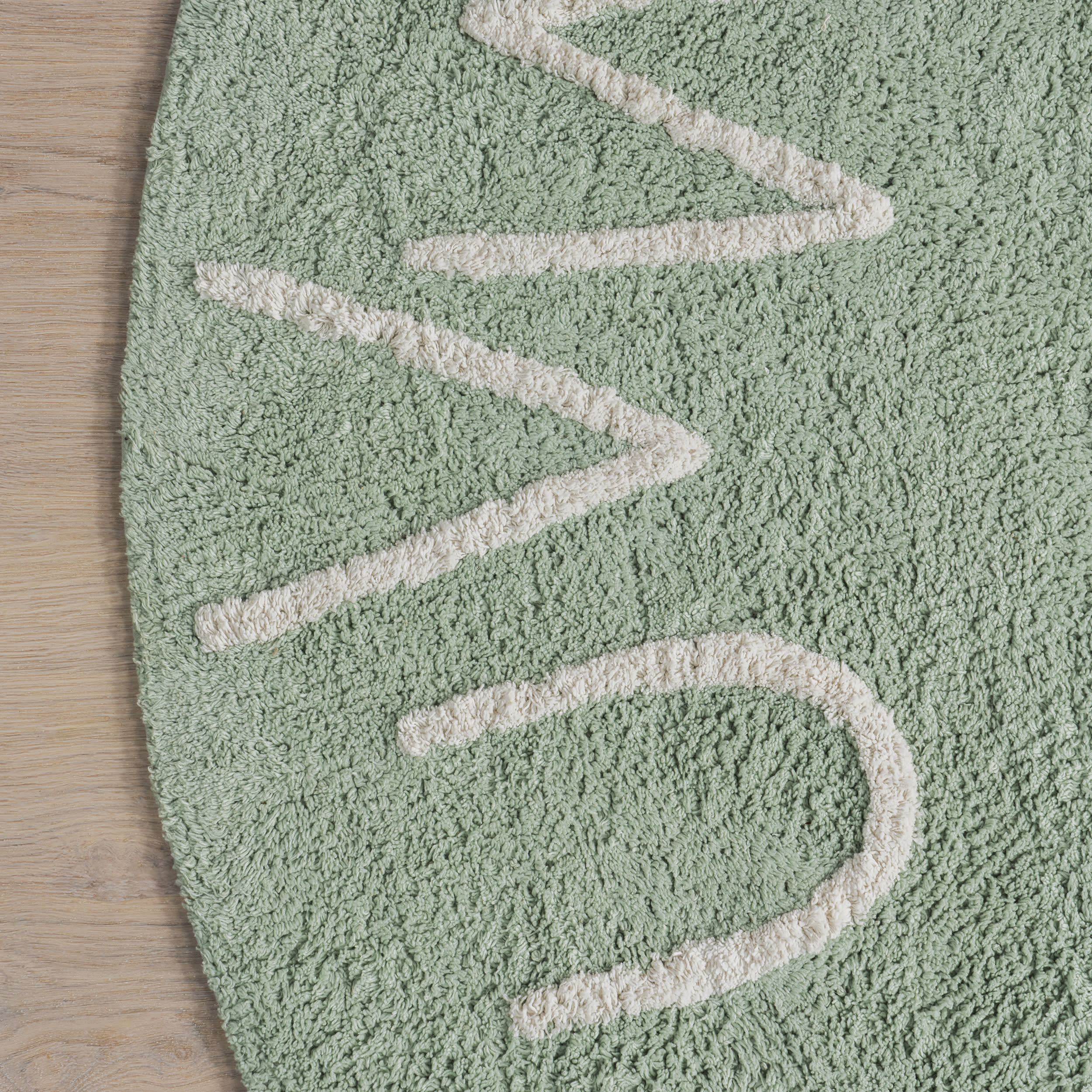 Alphabet Nursery Washable Rug - Non-Slip Kids Play Mat, Soft Educational ABC Carpet for Baby & Toddler Room - Mint Green - Perfect for Playtime, Learning & Nursery Decor