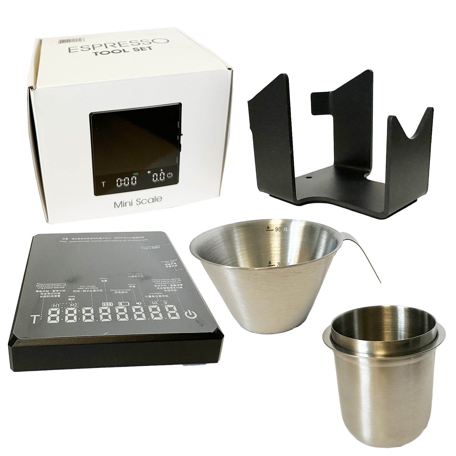 I.XXI 4-in-1 Espresso Tool Set - Barista Accessories Kit for Coffee Lovers (Perfect for Home Brewing, Cafe Use & Gifts)