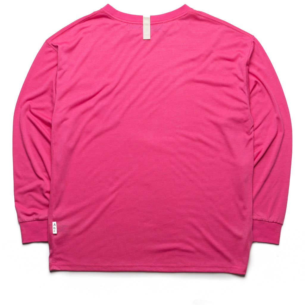 Advisory Board Crystals Long Sleeve T-Shirt for Women - Soft Pink Cotton Top for Casual Wear, Street Style & Layering