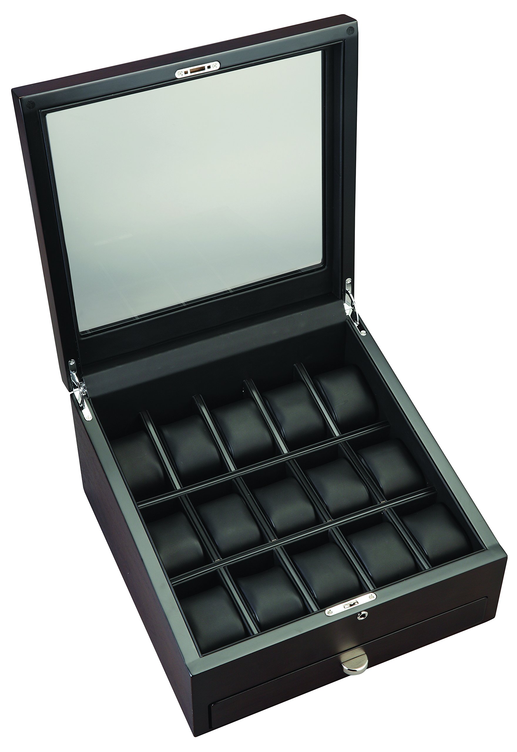 Volta 31-560975 Wooden Watch Box - Premium Wood Watch Storage Case for Men & Women - Organize & Protect Your Watches in Style | Perfect for Home, Office & Travel Use