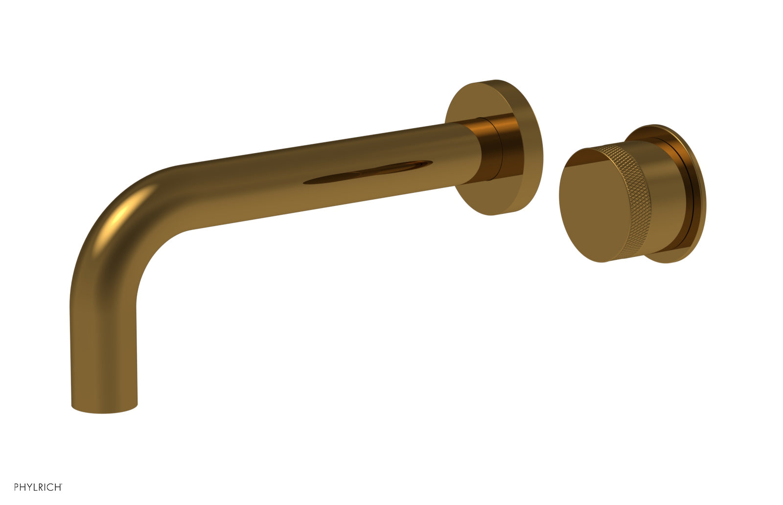 Basic II Single Handle Wall Lavatory Faucet Set with Knurled Handle - 230 18 - Perfect for Bathroom Sink, Powder Room, and Guest Bath Installation
