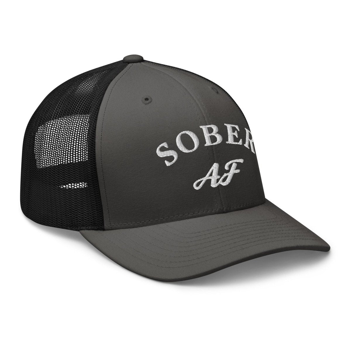 Sober AF Embroidered Trucker Hat - Funny Novelty Baseball Cap for Men & Women - Perfect for Parties, Festivals, and Everyday Wear
