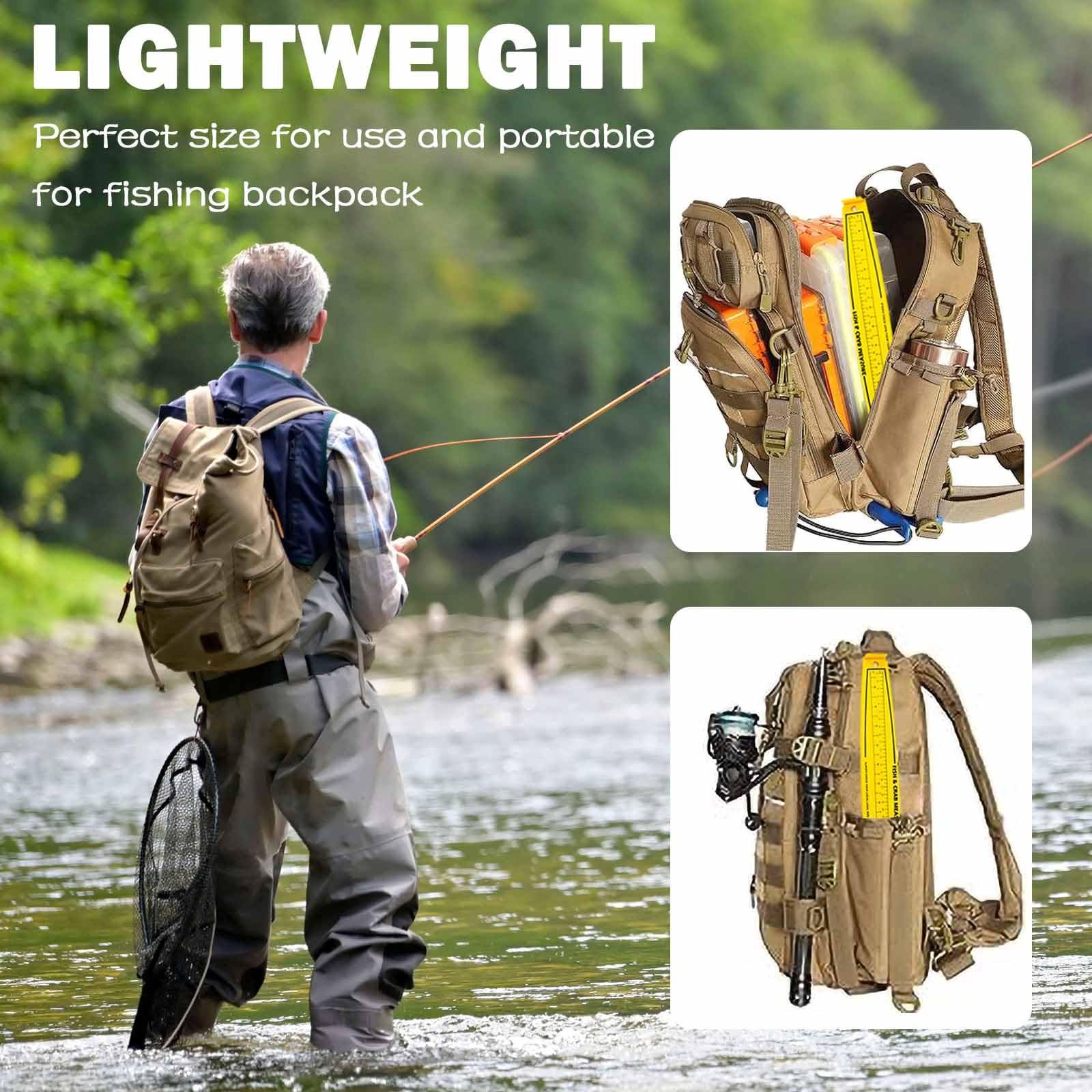 32 Inch Folding Fish Measuring Board - Lightweight Portable Bump Ruler for Crabs & Fish - Easy Read Kayak & Boat Fishing Accessory - Perfect for Freshwater & Saltwater Anglers