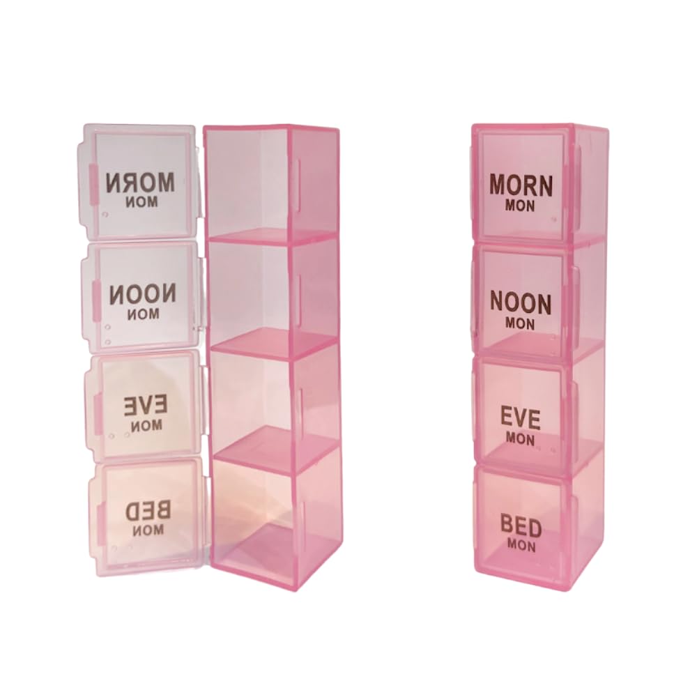 7-Day AM/PM Pill Organizer Box with Secure Snap Lids - Weekly Medication Storage Case for Vitamins, Supplements & Pills - Perfect for Travel, Home & Daily Use