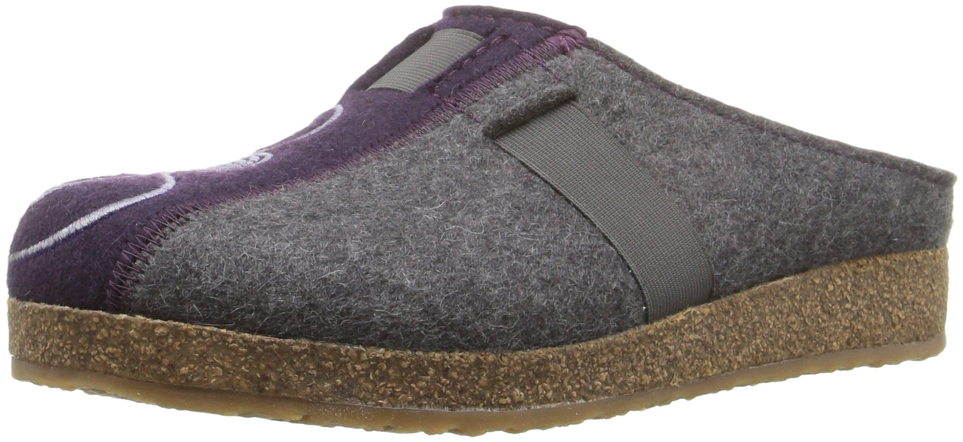 Haflinger Women's Gz Magic New Grey Flat - Comfortable Wool Slippers for Home, Indoor & Outdoor Use - Perfect for Relaxation, Lounging & Light Walking