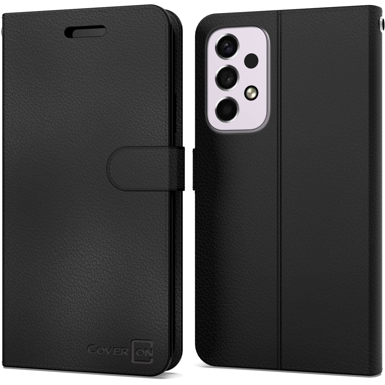 Premium Leather Wallet Case for Samsung Galaxy A53 5G - RFID Blocking Flip Folio Cover with Card Slots & Kickstand (Black) | Perfect for Daily Use, Travel & Hands-Free Viewing