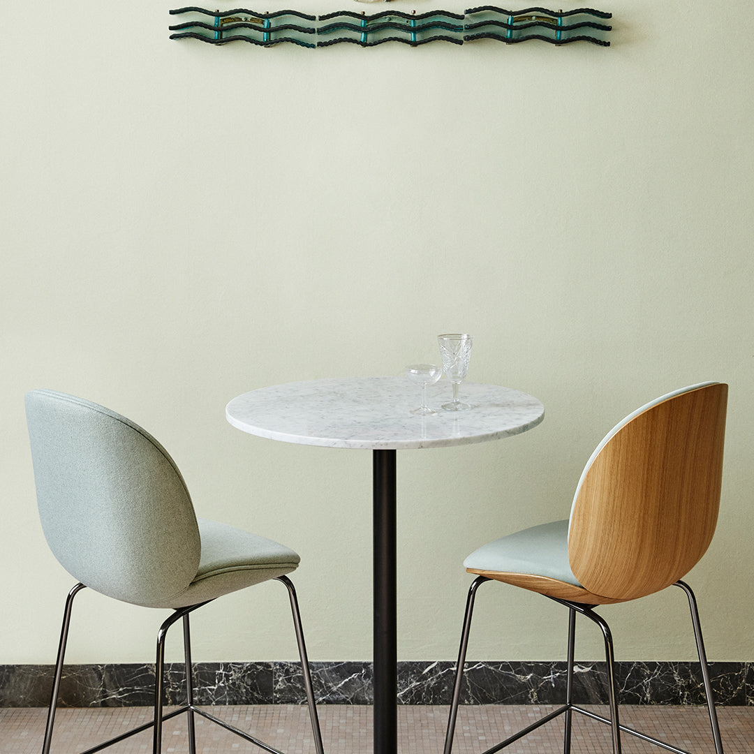 Beetle Bar Chair - Modern Upholstered Counter Stool with Conical Base & 3D Veneer Shell - Perfect for Kitchen Islands, Breakfast Bars & Home Bars