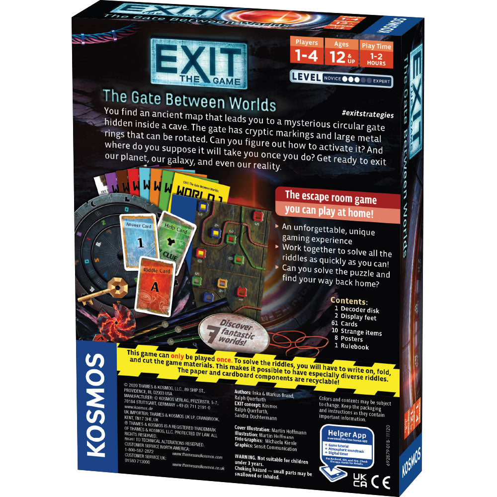 EXIT: The Gate Between Worlds - Escape Room Board Game for Adults & Teens | Perfect for Family Game Night & Party Entertainment
