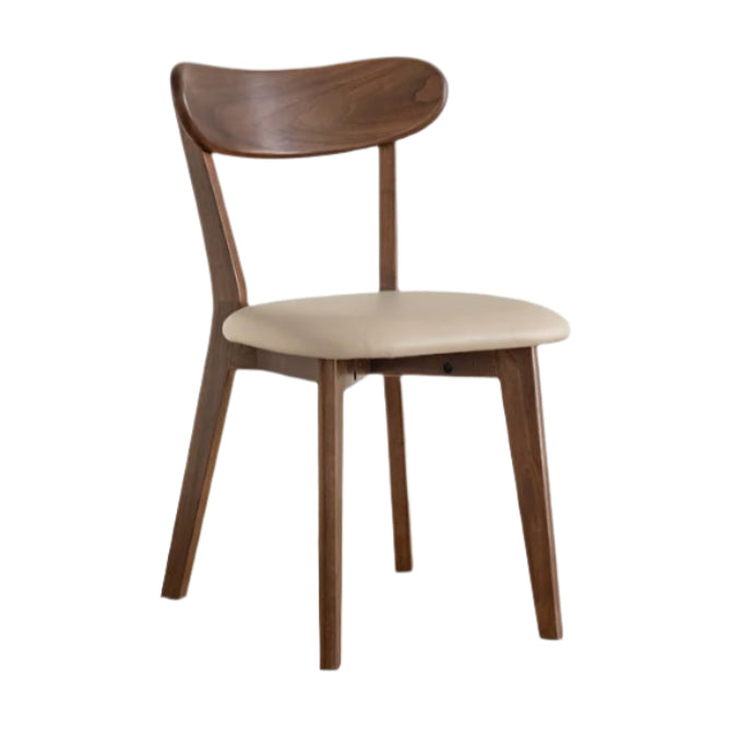 Solid Black Walnut Wood Dining Chairs with Soft Back - Elegant & Comfortable Seating for Home, Restaurant, and Office Use