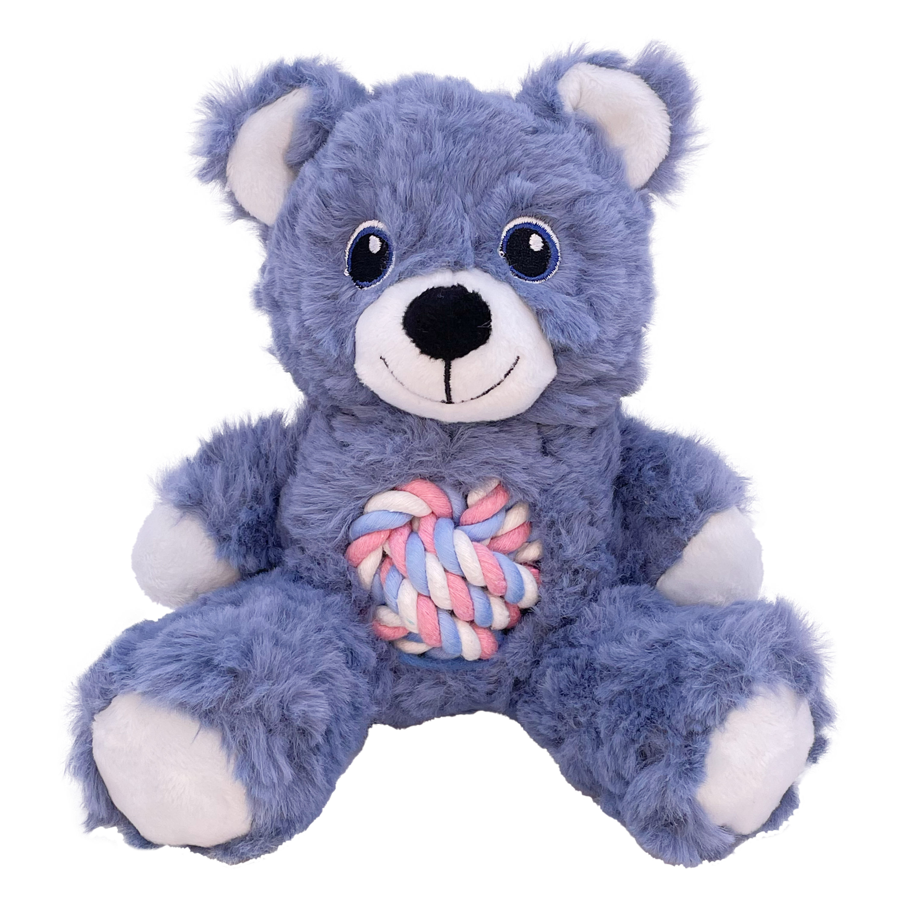 KONG Knots Teddy Dog Chew Toy - Durable Plush Chew Toy for Dogs, Puppies & Aggressive Chewers | Perfect for Playtime, Training & Anxiety Relief