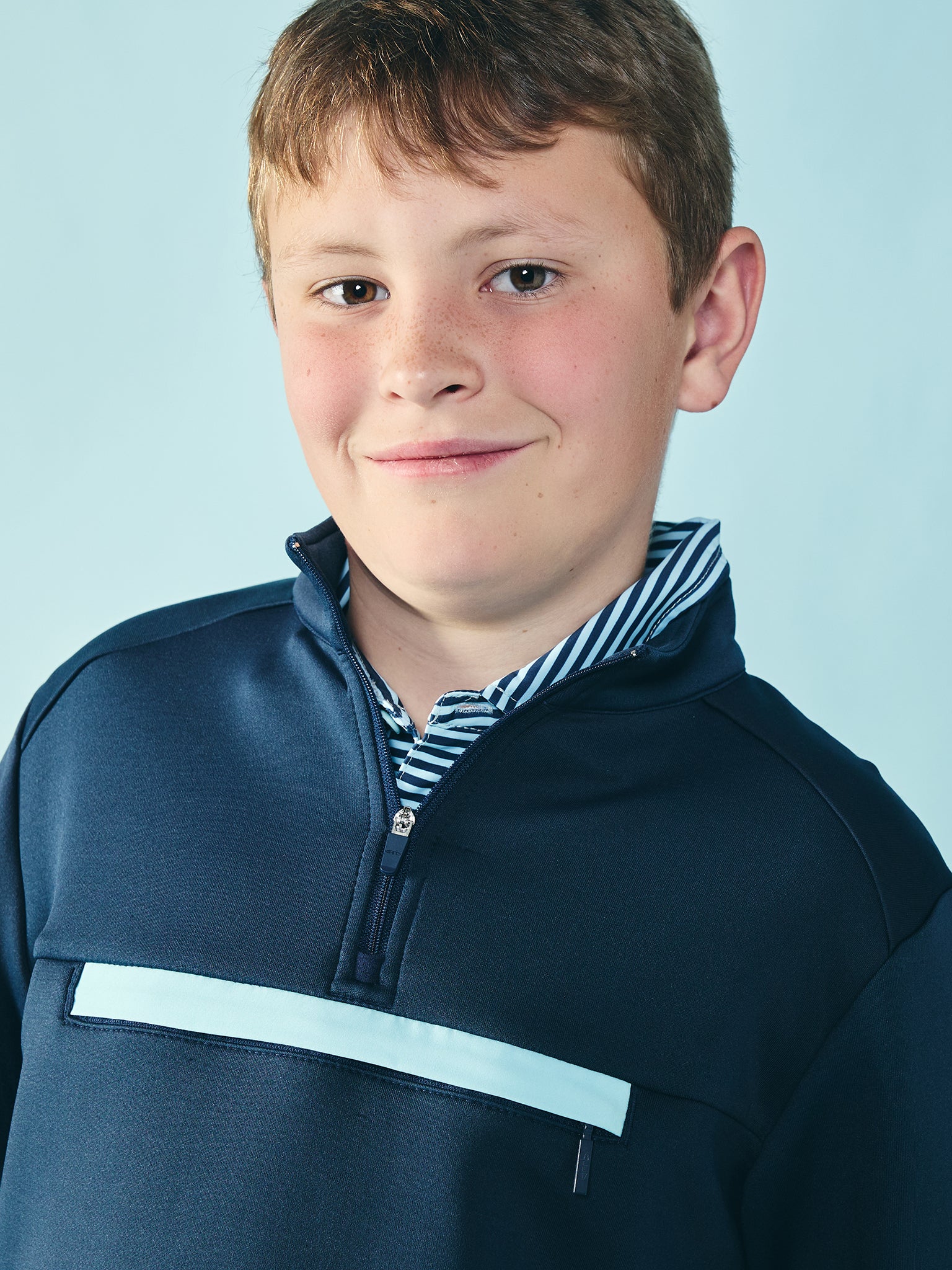 Grant Youth Boys' Quarter Zip Pullover Fleece Jacket - Lightweight Warm Athletic Top for School, Sports & Outdoor Activities