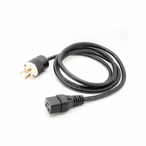 Fetco 20A Heavy Duty Power Cord - NEMA 5-20P to C19 Plug - Commercial Grade Electrical Cable for Data Centers, Servers & Industrial Equipment