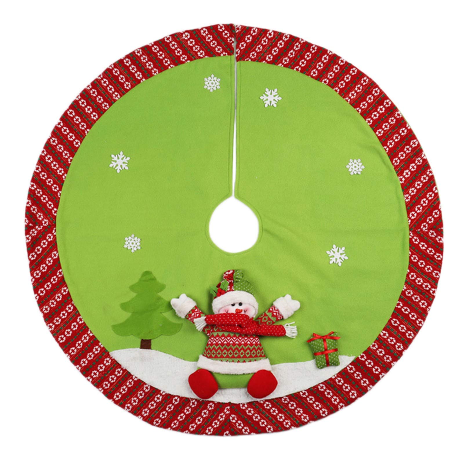 Christmas Tree Skirt - Printed Polyester Holiday Decor for Mantle & Home