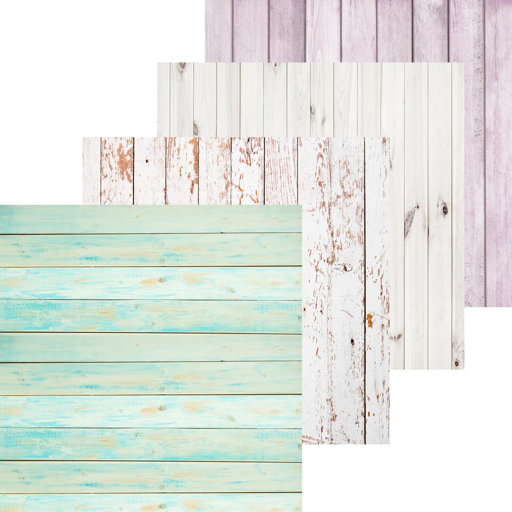 4-Piece 2x2ft Wood Vinyl Photography Backdrop Set for Small Object Shooting - Perfect for Food, Jewelry, Cake Props & Tabletop Photography (GY-007) | Ideal for Etsy Sellers, Amazon Product Photography & Social Media Content Creation