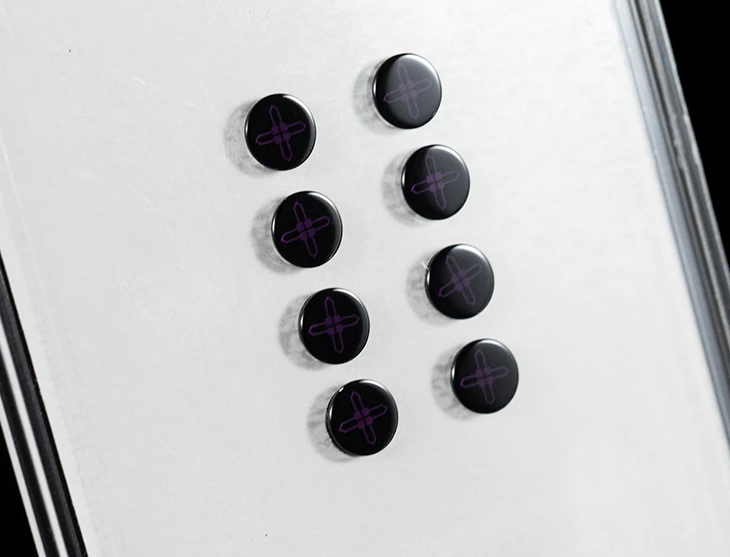 BT.L Glass Skates for DIY/Universal Dots - Black and Purple Mouse Feet for Gaming Mice - Perfect for FPS, MOBA, and Esports Gaming