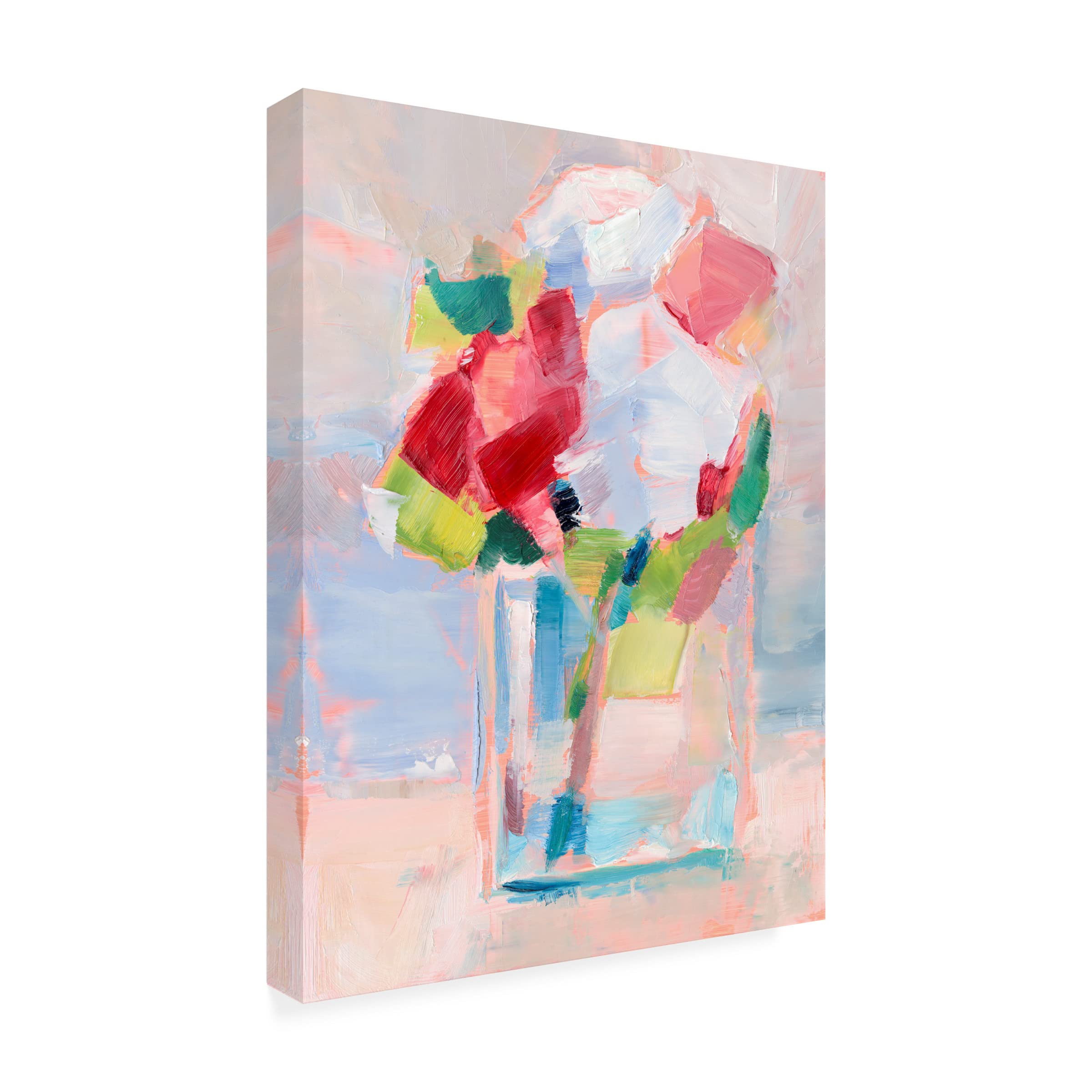 Ethan Harper 'Abstract Flowers in Vase II' Canvas Wall Art Print - Modern Floral Painting for Living Room, Bedroom & Office Decor