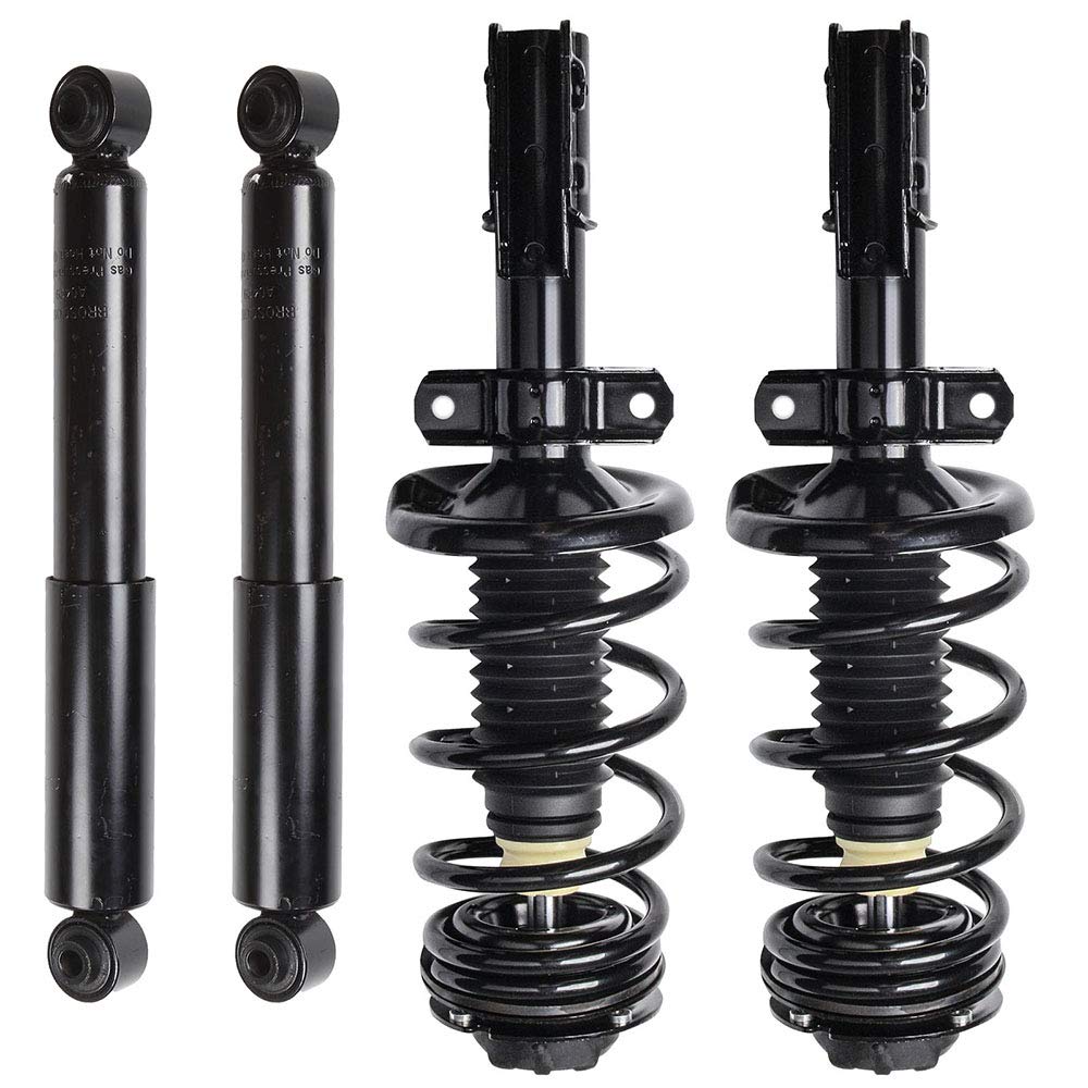 LSAILON Front & Rear Strut Assembly - Shock Absorber Replacement for 2003-2007 Saturn Ion (172203, 5668) - Quick Loaded Spring & Shock Combo for Smooth Ride & Enhanced Suspension - Perfect for City Commuting & Rough Road Conditions