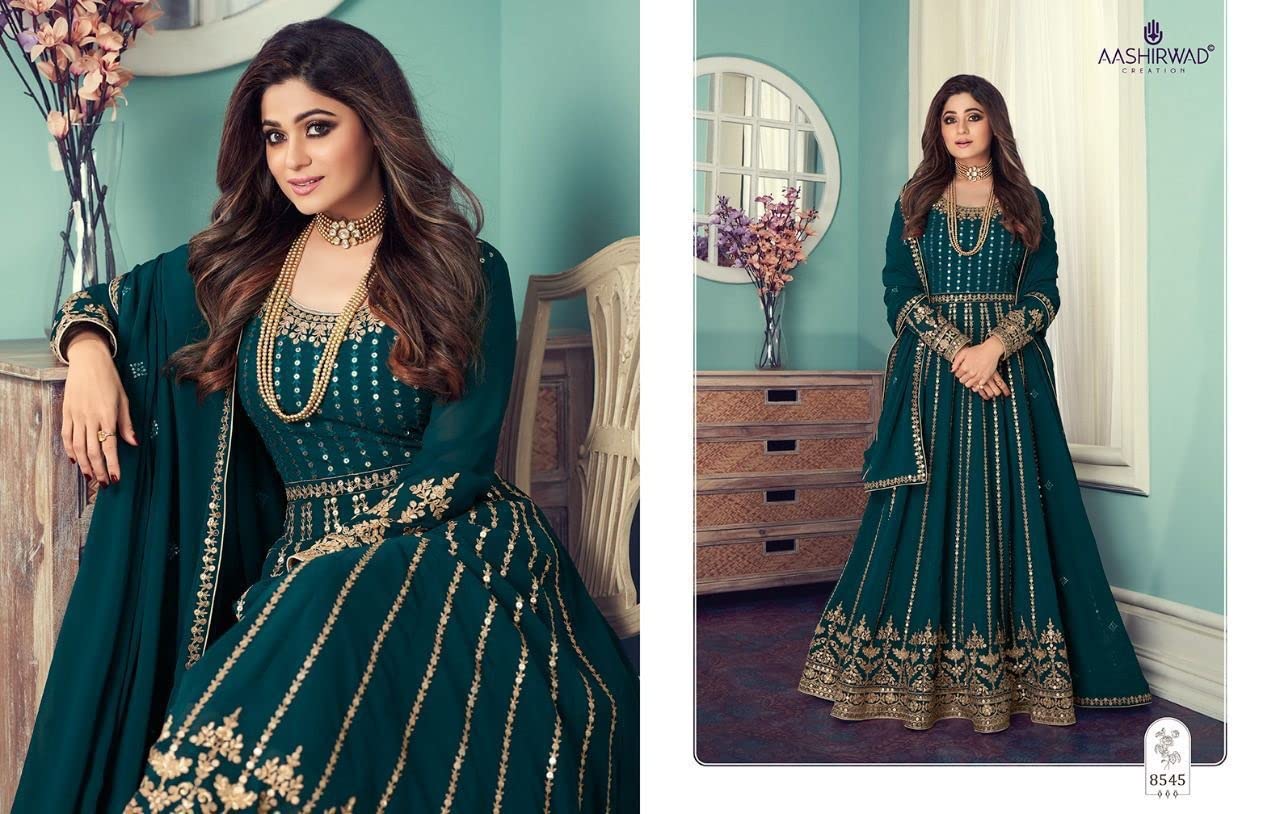 VOVLADI Indian Pakistani Party Wear Wedding Anarkali Gown Suit for Women - Elegant Ethnic Dress for Bridal, Mehndi, Reception & Special Occasions