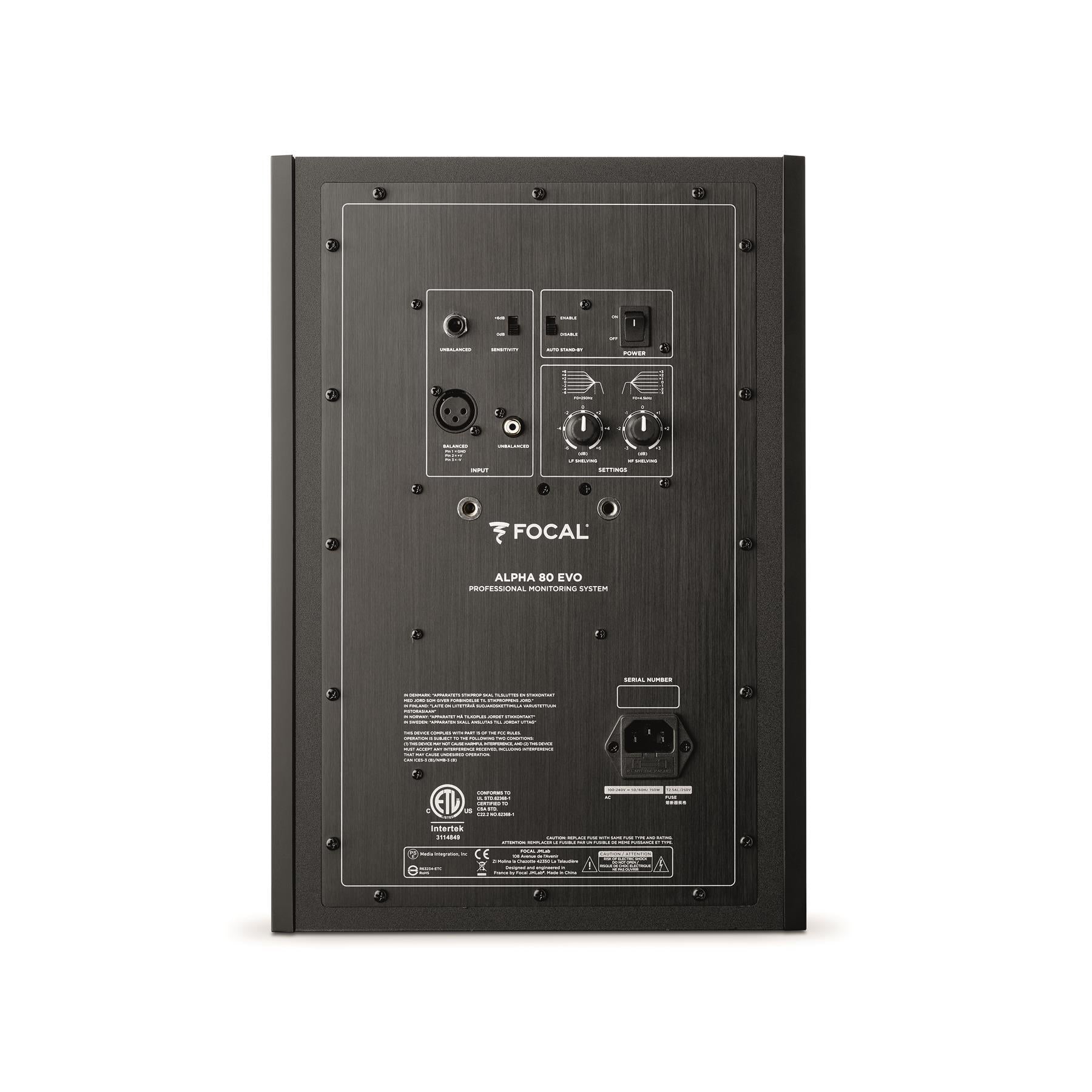 Focal Alpha 80 Evo 115W Powered 2-Way Studio Monitor - Professional Reference Speakers for Music Production, Home Recording & Audio Mixing