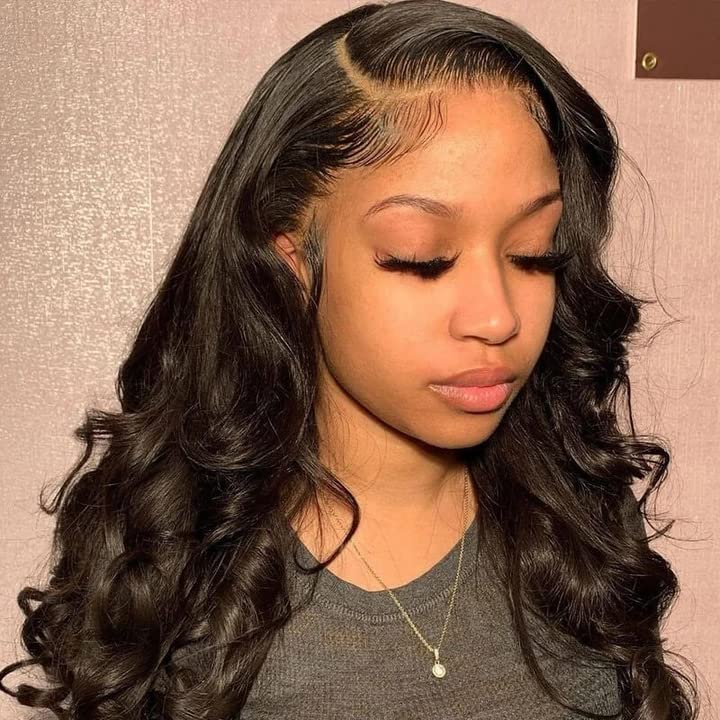 13x4 HD Lace Frontal Closure - 150% Density Brazilian Virgin Human Hair - Body Wave Ear To Ear Frontal - Natural Black Color (14 Inch) | Perfect for Protective Styles, Weaves & Everyday Glam