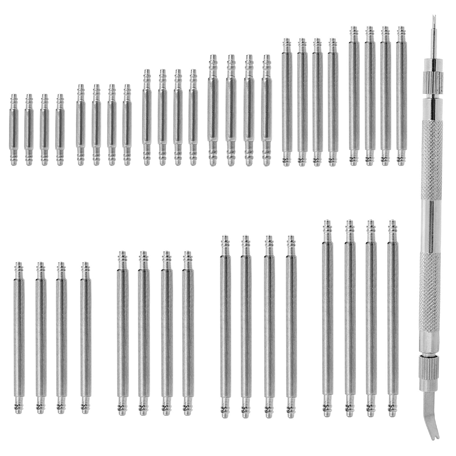 Sliverdew 41-Piece Professional Watch Repair Kit with Stainless Steel Band Pins, Spring Bar Tool & Link Remover (1.5mm & 1.8mm) - Perfect for Watch Band Replacement, Battery Change & DIY Watch Maintenance