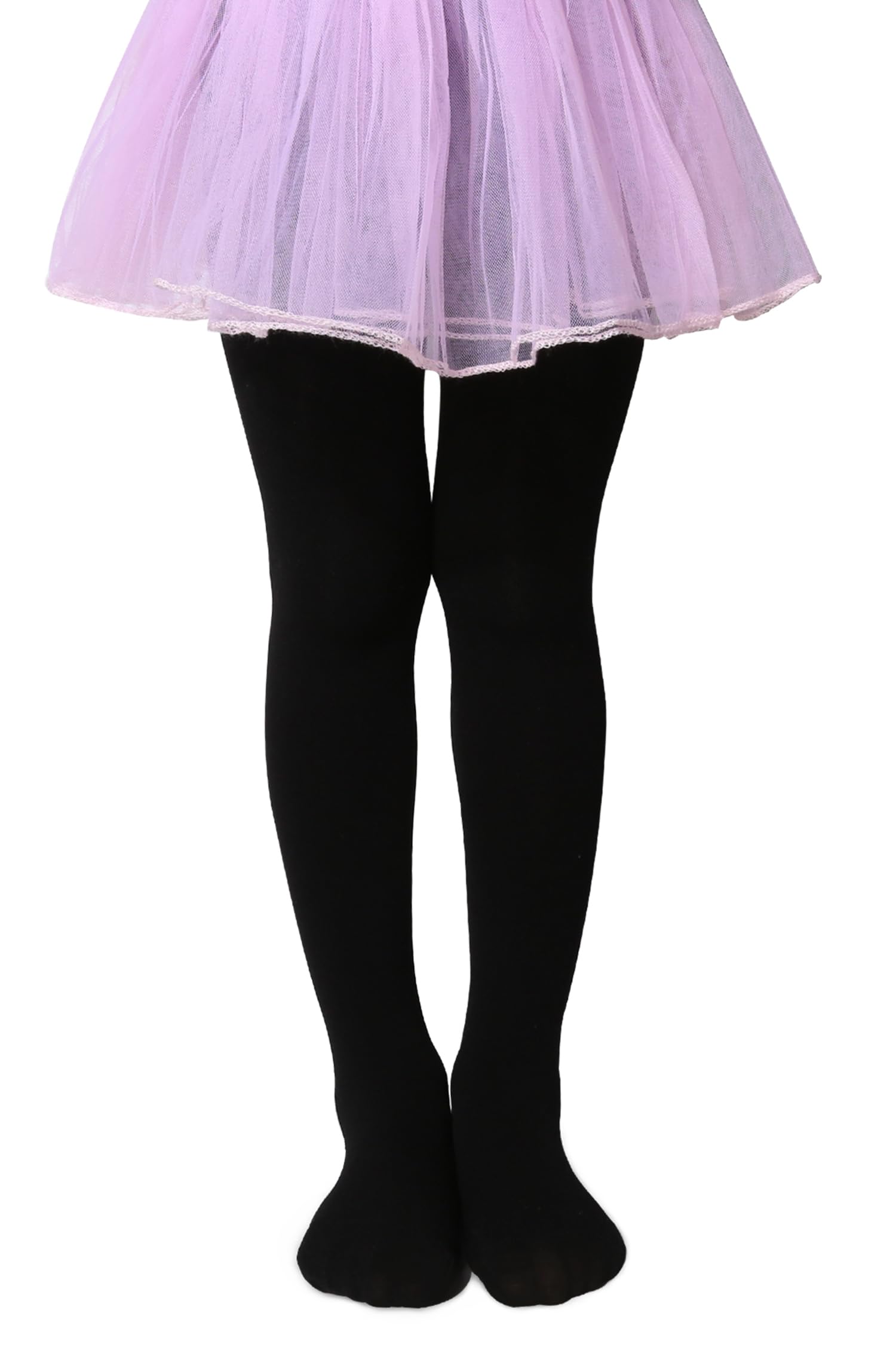 Henwarry 90D Ballet Dance Tights for Girls - Soft Microfiber School Uniform Leggings, Semi-Opaque Footed Tights - Perfect for Ballet Class, Dance Practice & Everyday Wear