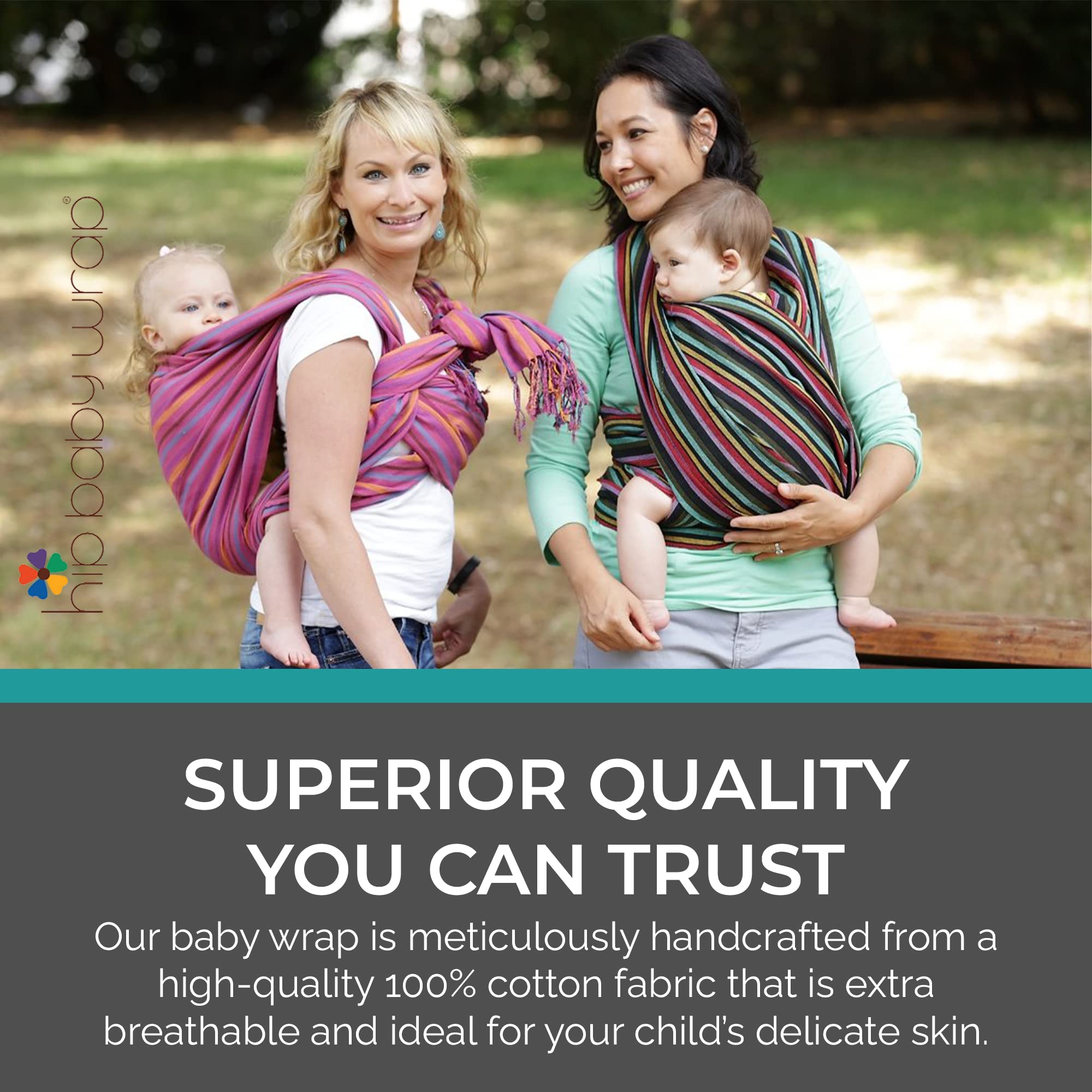 Organic Cotton Baby Wrap Carrier - Soft & Breathable Infant Sling for Newborns to Toddlers (0-24 Months) | Hands-Free Baby Wearing, Nursing Cover & Parent-Child Bonding | Perfect for Shopping, Hiking & Daily Errands (Olive Green)