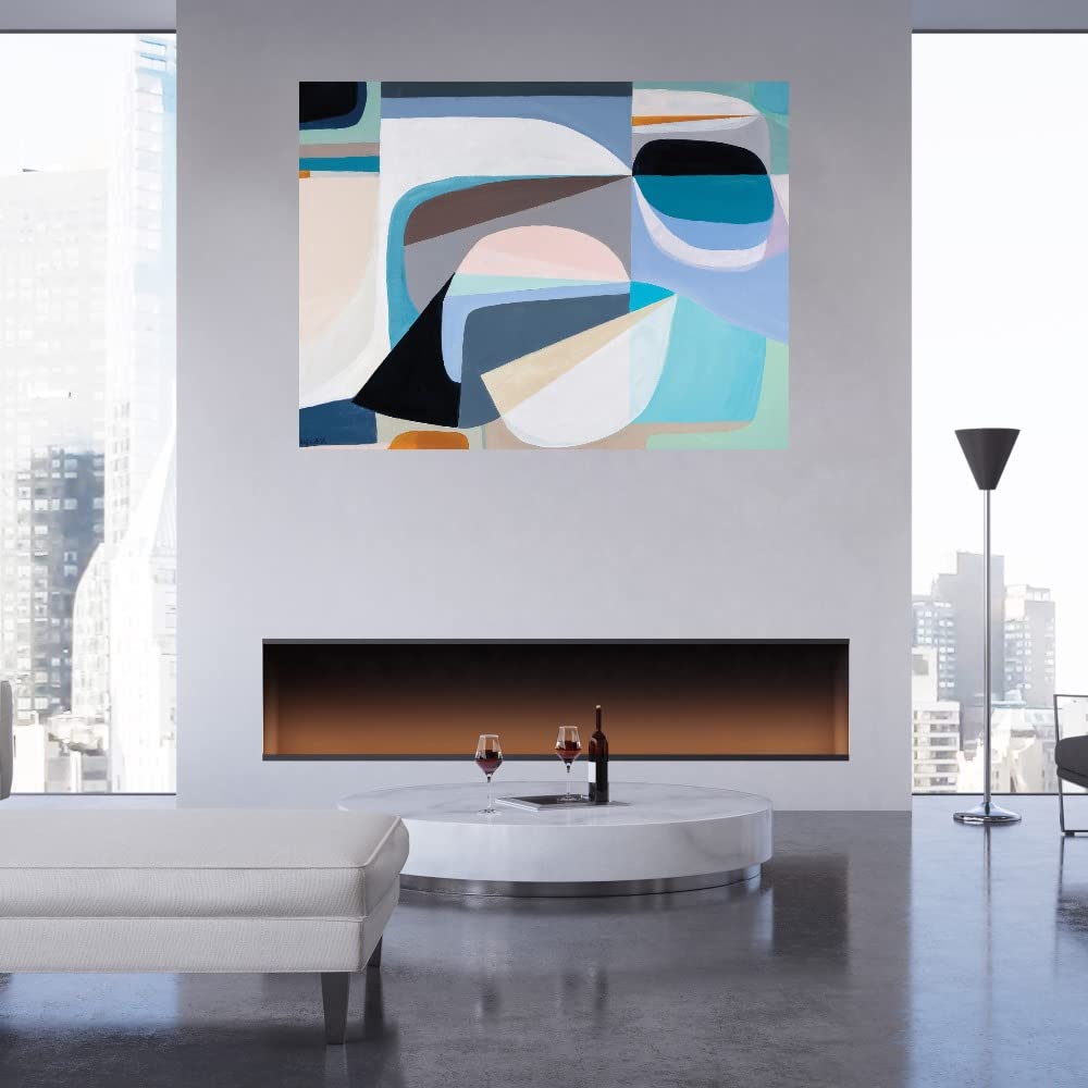 Marion Griese Drift Canvas Wall Art - 32x24 Inch Modern Abstract Painting for Living Room, Bedroom, Office Decor - Ready to Hang Stretched Canvas - Perfect for Home, Office & Commercial Spaces