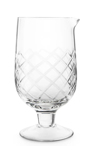Final Touch Extra Large Stemmed Yarai Mixing Pitcher with Hawthorne Strainer - Premium Cocktail Mixing Glass for Bartenders & Home Bars - Perfect for Mojitos, Margaritas & Craft Cocktails