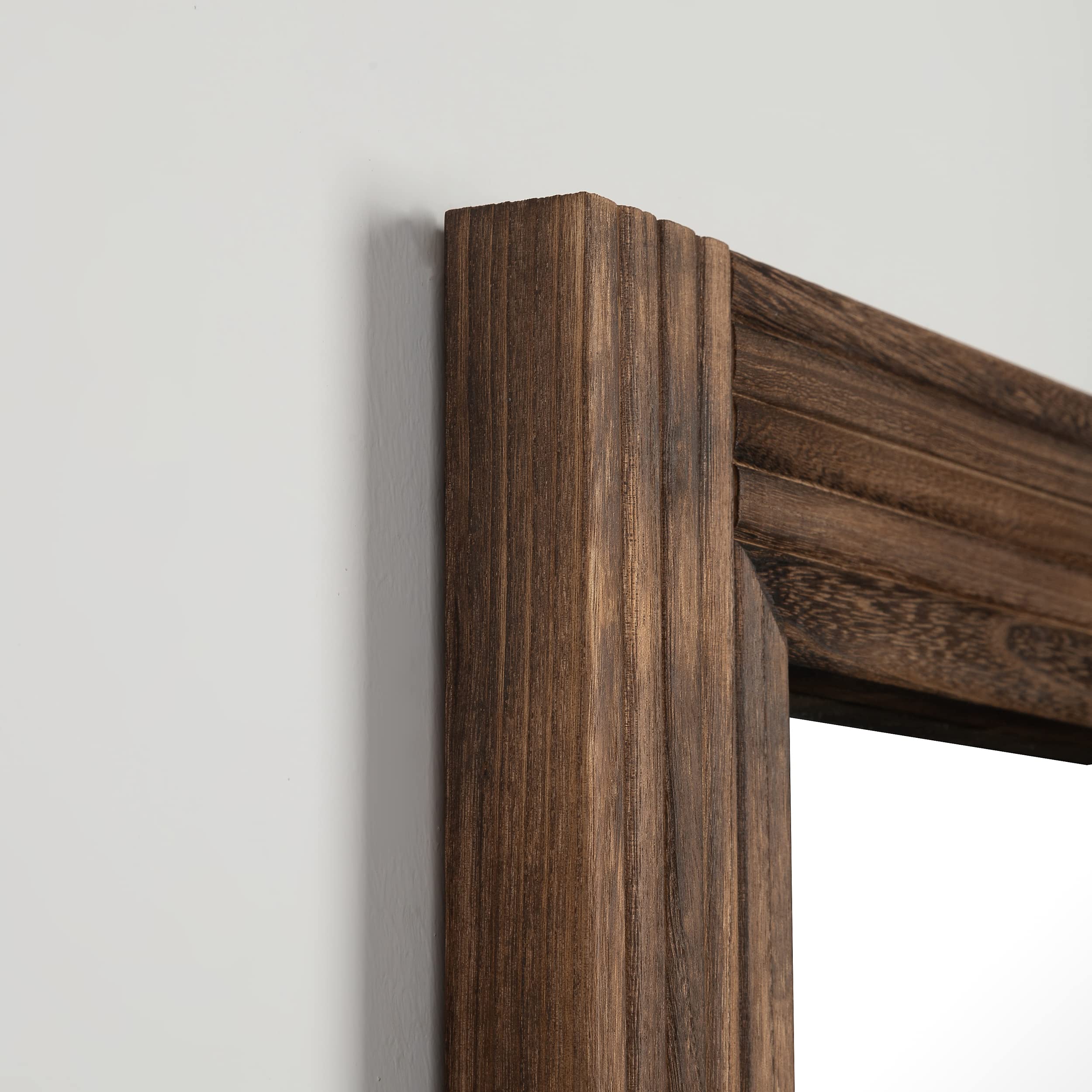YOSOOT Handmade Wooden Spliced Wall Mirror - Rustic Farmhouse Bathroom Vanity Mirror with Solid Wood Frame, Vertical or Horizontal Hanging, Wall Decor Art for Bathroom, Bedroom, Living Room & Entryway