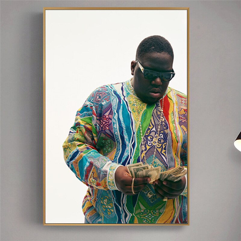 Biggie Smalls Canvas Wall Art - Notorious B.I.G. Hip Hop Poster for Music Lovers - Perfect for Bedroom, Living Room & Man Cave Decor