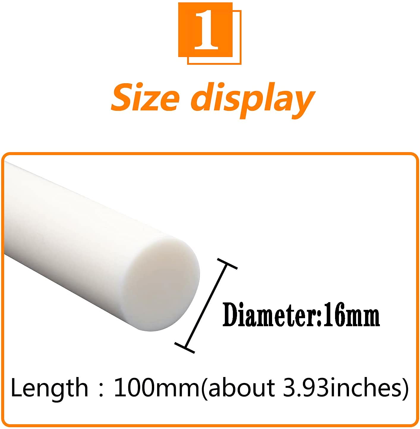 GOONSDS Alumina Ceramic Rods - Corrosion Resistant, Smooth Surface Ceramic Bar (100mm Length, 16mm Diameter) - Ideal for Industrial Applications, Kiln Furniture & High-Temperature Environments