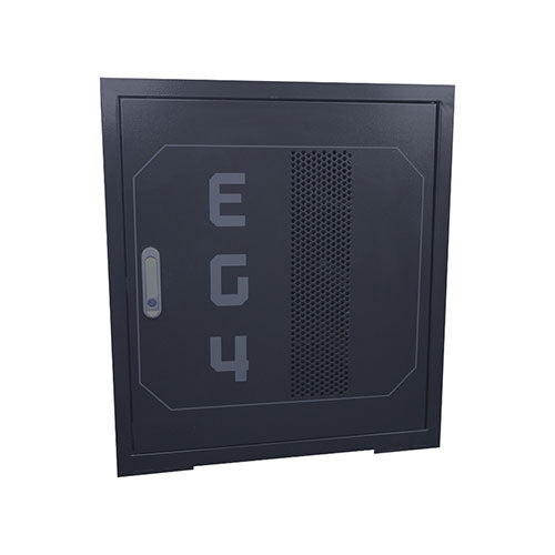 EG4 3 Slot Enclosed Battery Rack with Wheels - Heavy Duty Lithium Battery Storage Solution for Solar Power Systems, Home Energy Storage, and Off-Grid Applications