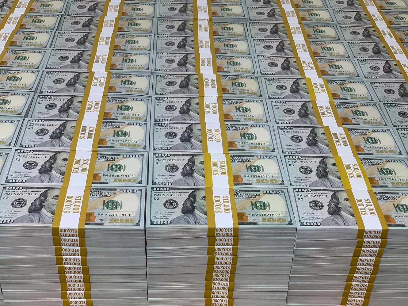 $10,000 Full Print New Series Stack - Authentic US Currency Prop for Movies, Parties & Magic Tricks | Perfect for Film Props, Prank Gifts & Educational Use