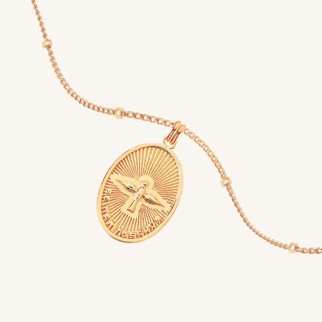 Be Hers Medallion Necklace - Elegant Personalized Jewelry Gift for Women - Perfect for Anniversaries, Valentine's Day & Special Occasions