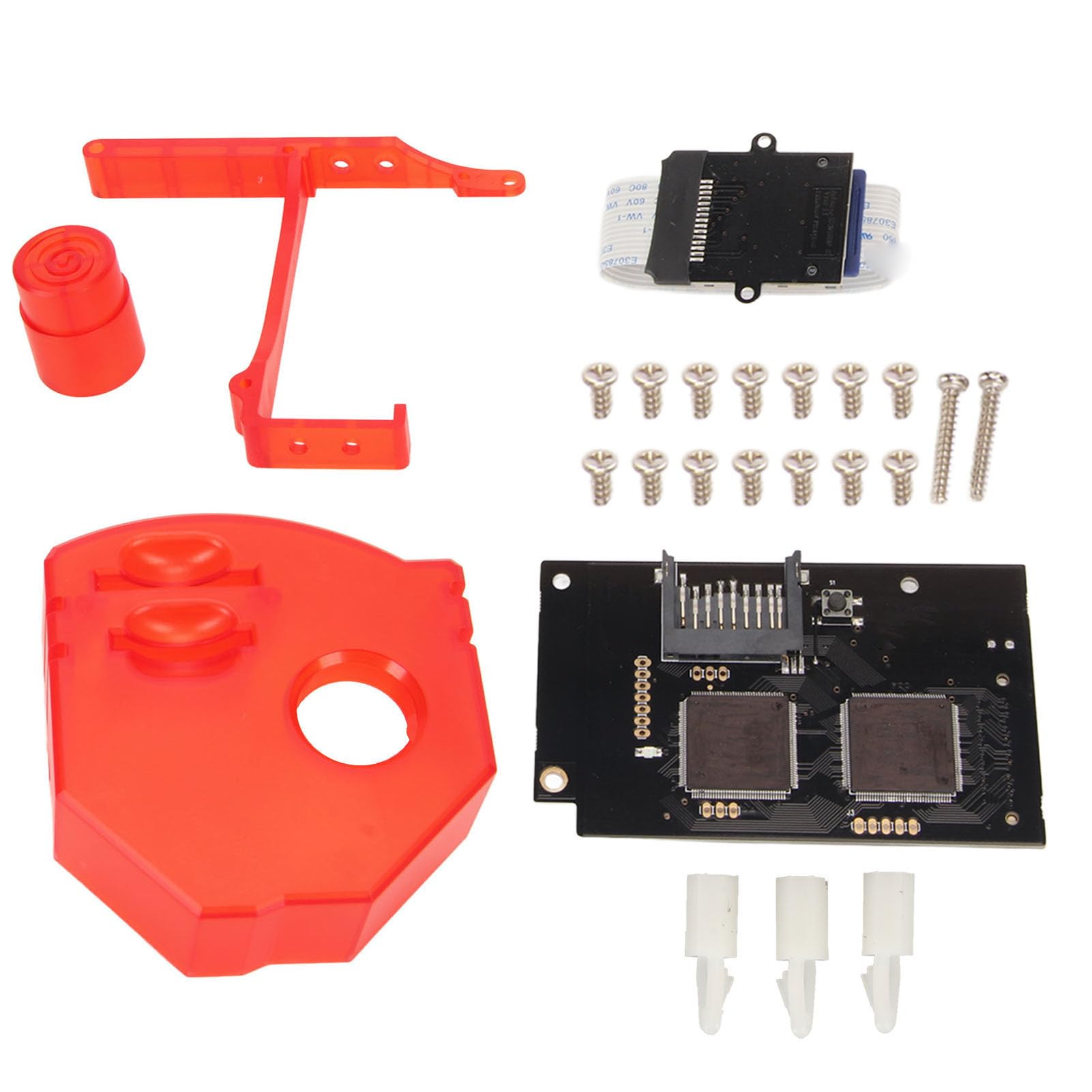 Optical Drive Sim Card & Storage Card Riser Kit V5.20 - Fast Play for DC Console VA1 (Transparent Red) - Perfect for Gaming Console Storage Expansion & Data Transfer