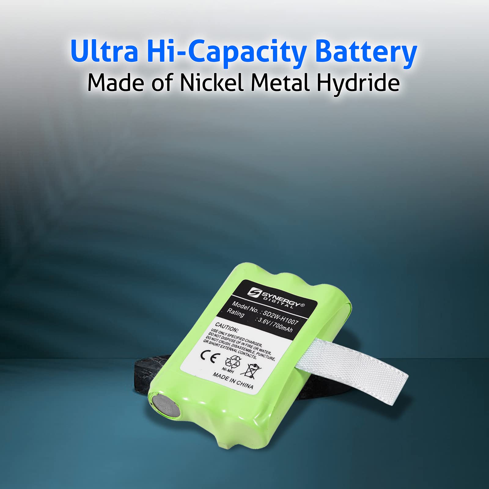 Synergy Digital 2-Way Radio Battery for Motorola MH230R - 3.6V 700mAh Ni-MH Rechargeable Battery - Long Lasting Power for Outdoor, Construction & Emergency Communication
