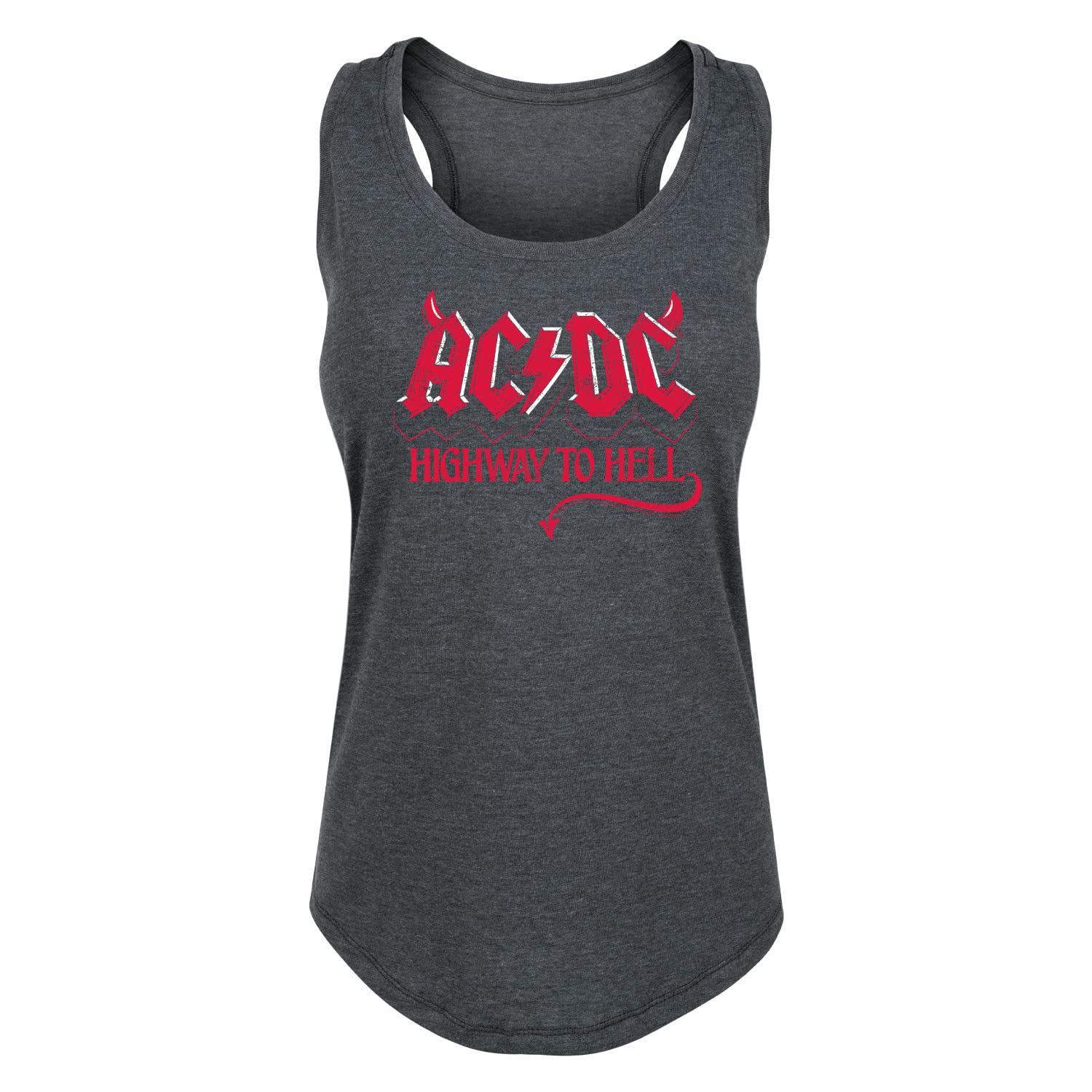 AC/DC Highway to Hell Women's Racerback Tank Top - Soft Vintage Band Tee for Concerts & Casual Wear - Rock Music Fan Gift & Summer Outfit Essential