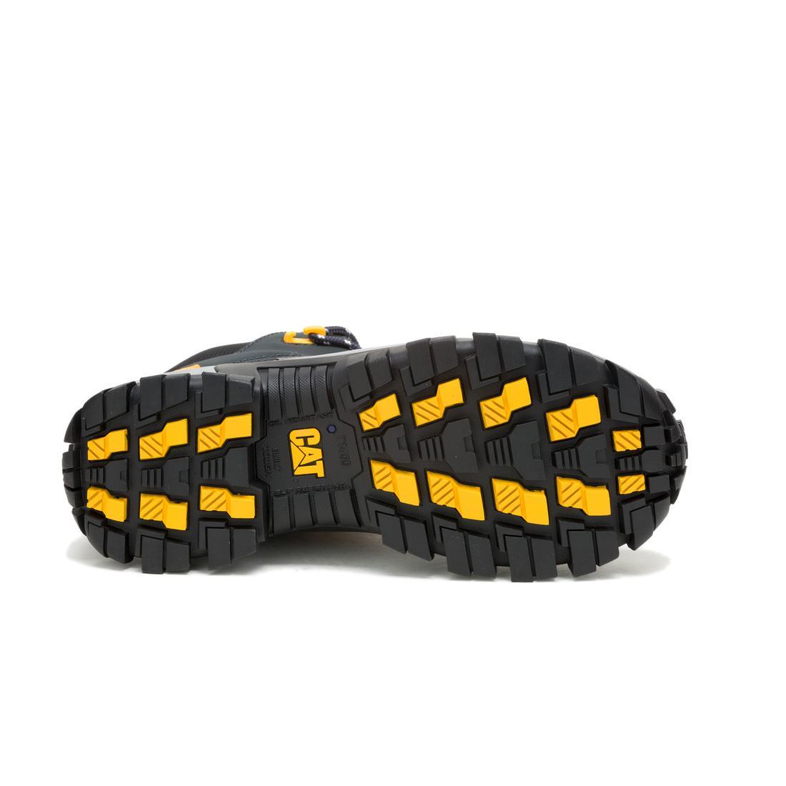 Invader Mid Vent Waterproof Composite Toe Work Boots - Dark Shadows - Slip Resistant Safety Shoes for Construction, Warehouse & Outdoor Work
