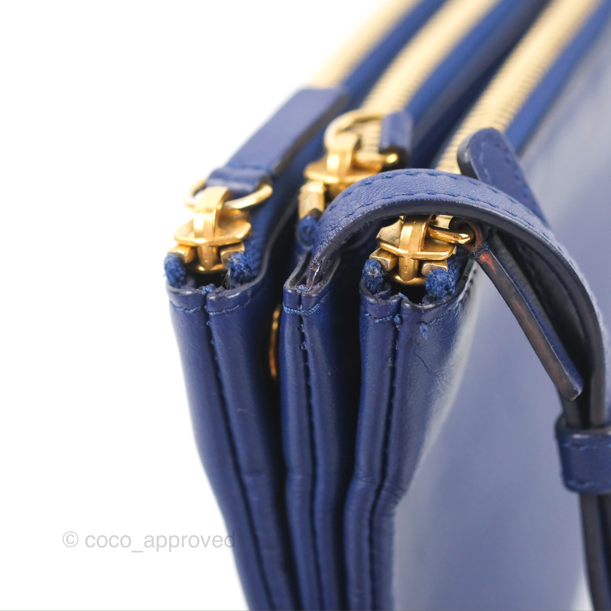 Celine Small Trio Crossbody Bag in Dark Blue Lambskin Leather with Gold Hardware - Perfect for Everyday Use, Travel & Date Nights